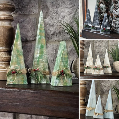 Wooden Christmas Tree (Set Of 3)