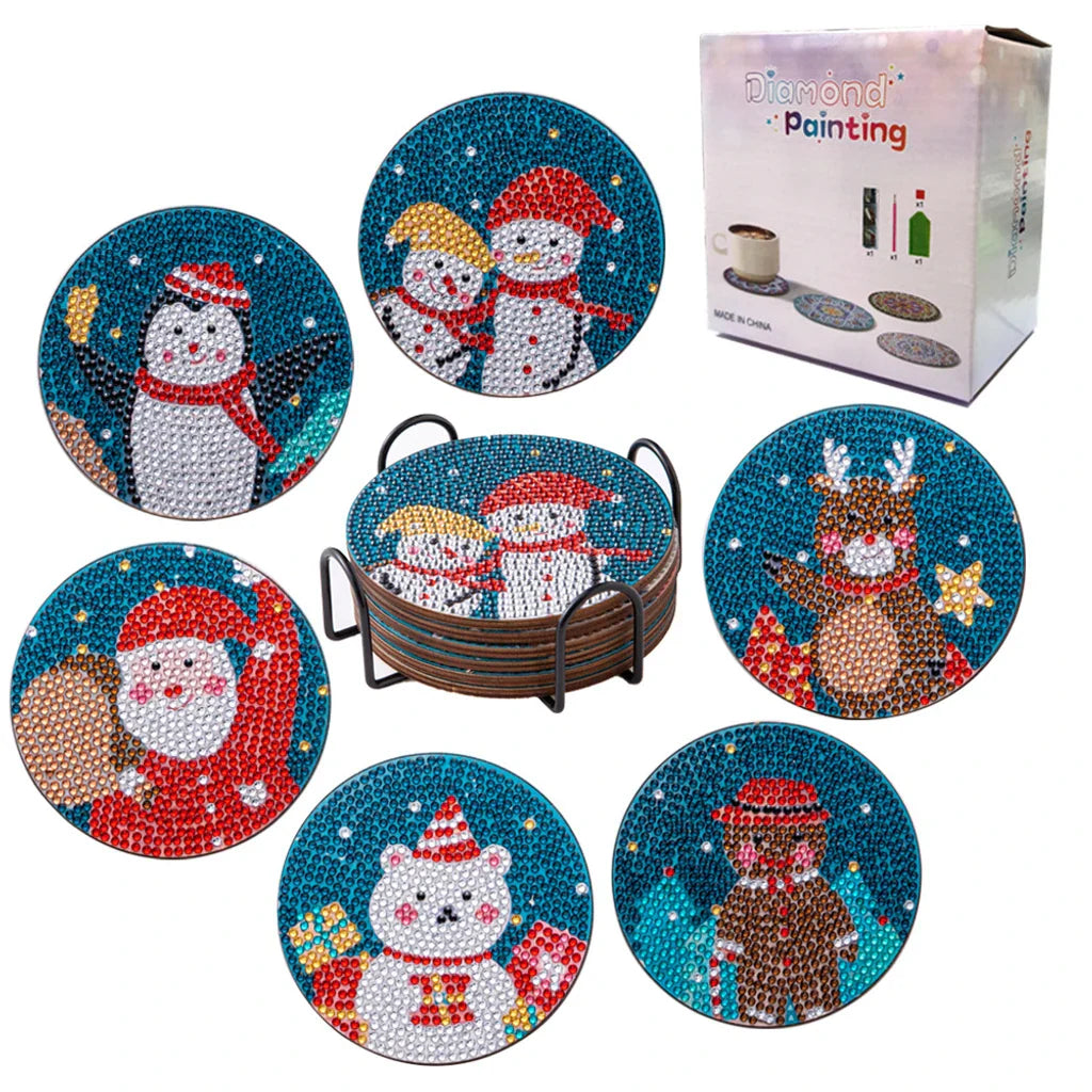 ☕DIY Special Shaped Diamond Painting Coaster👍