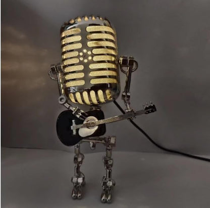 🔥🔥Vintage Metal Microphone Robot Desk Lamp