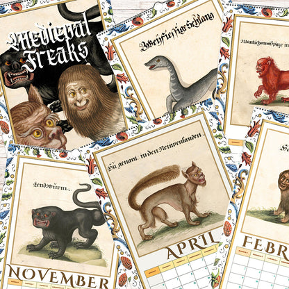 2025 Medieval Freaks Wall Calendar📅