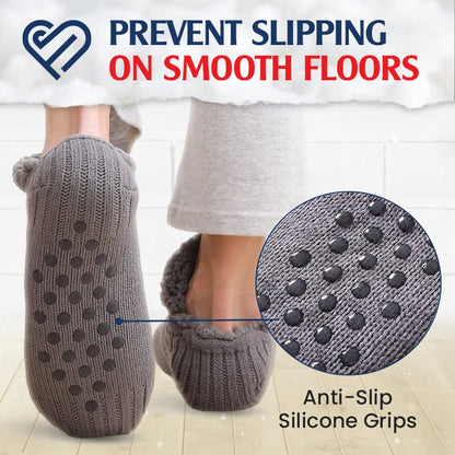 Fleece-Lined Non-Slip Thermal Slippers Socks