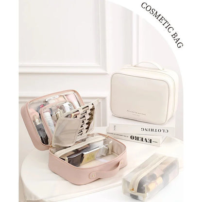 Multi-Compartment Toiletry Cosmetics Bag