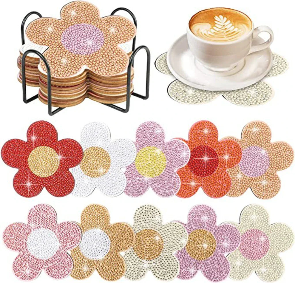 ☕DIY Special Shaped Diamond Painting Coaster👍