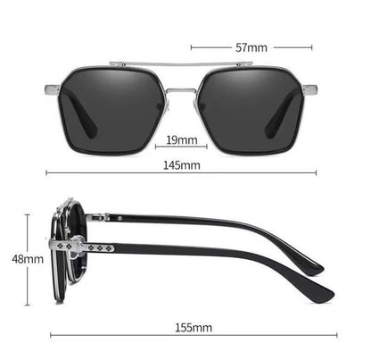 Double Beam Slim Retro PC Frame Optical Glass