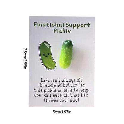 Cute Pickle Design Pocket Hug Card