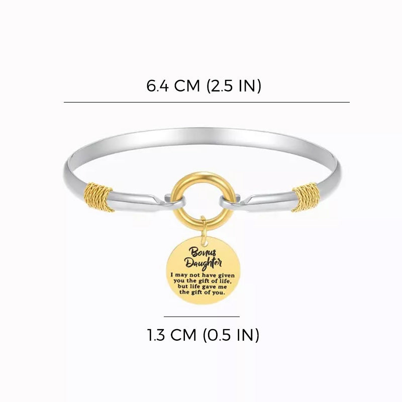 To My Bonus Daughter Two-Tone Bracelet