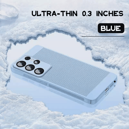 Honeycomb Heat Dissipation Porcelain Crystal Lens Case Cover for samsung S21-23