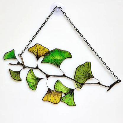 ✨Ginkgo Leaf Stained Glass Sun Catcher