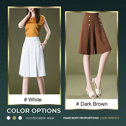 [ Cool and Slim ] Stylish Pleated Wide-leg Pants