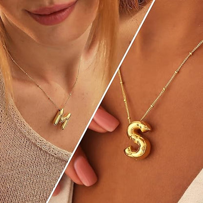 🔥Summer sale🎁⏰Bubble Letter Necklace