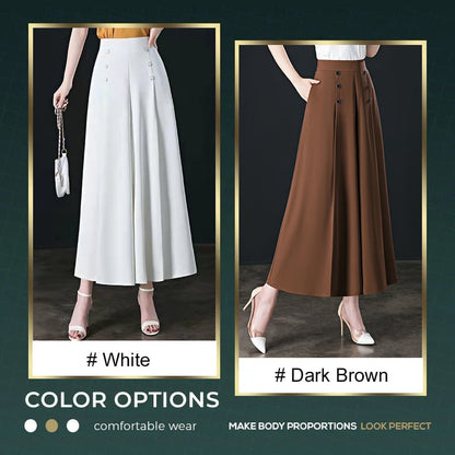 [ Cool and Slim ] Stylish Pleated Wide-leg Pants