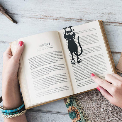 🔥🔥Cutout Black Kitten Bookmark