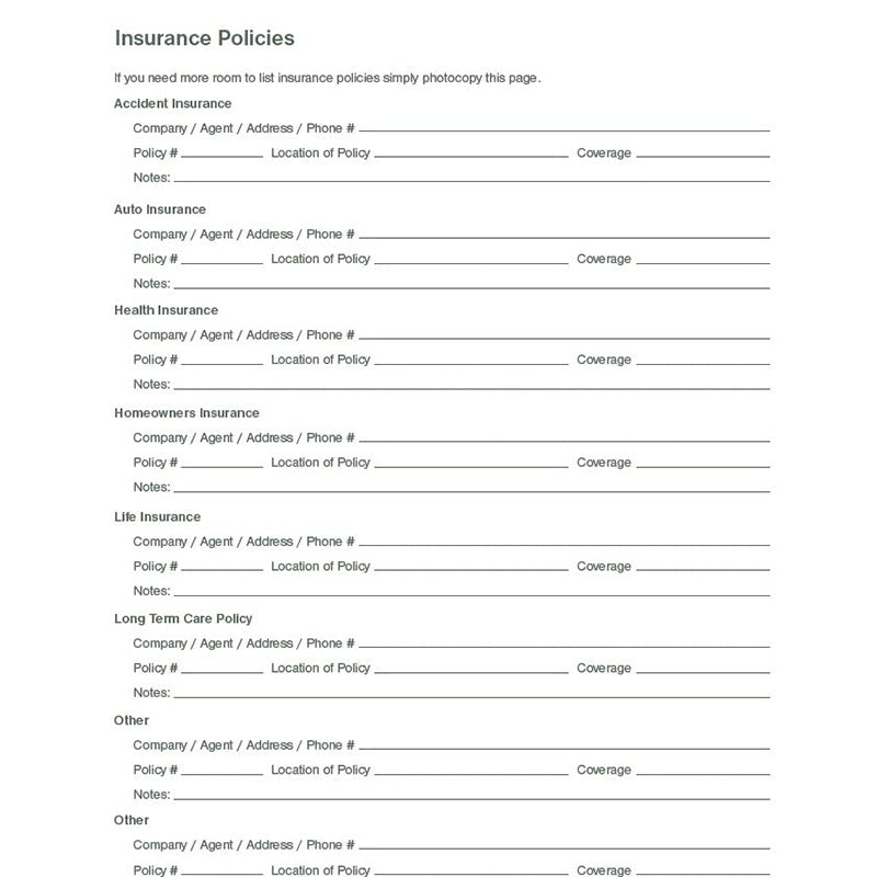 Putting Things In Order to help my loved ones when I'm gone