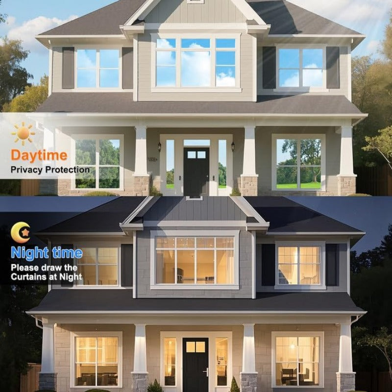 One-Way Privacy Window Film – Static Cling Mirror Tint with Full DIY Kit