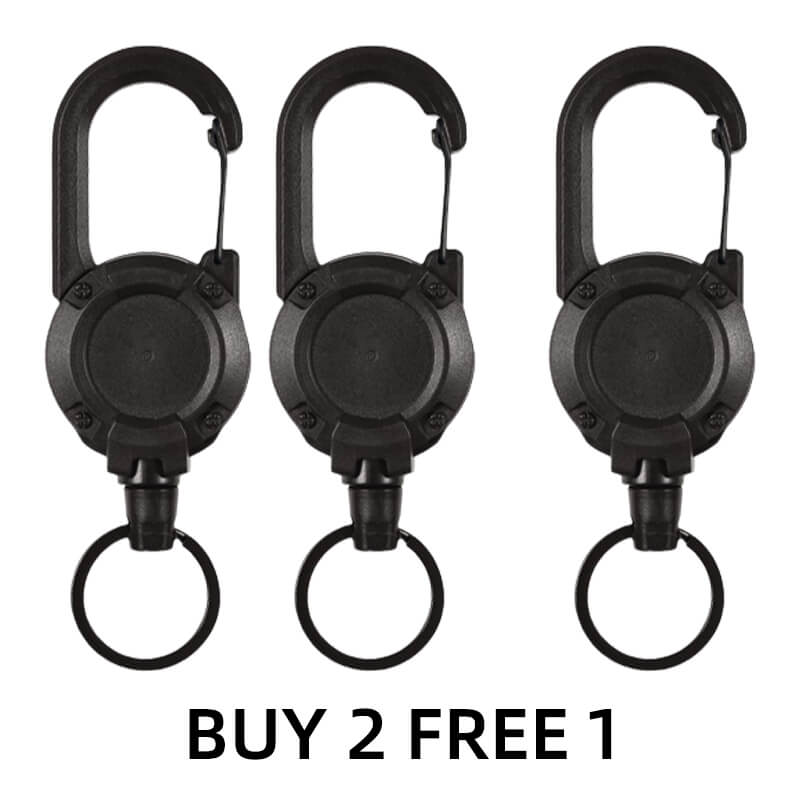 Outdoor Automatic Retractable Wire Rope Luya Tactical Keychain