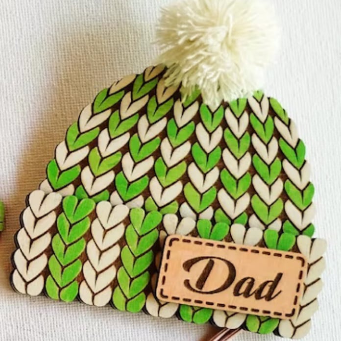 Wooden DIY Knitted Ornaments