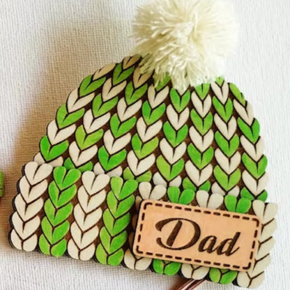 Wooden DIY Knitted Ornaments