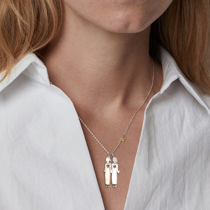 FOR FRIEND - THANK YOU FOR BEING MY UNBIOLOGICAL SISTER SISTER STAR PENDANT NECKLACE