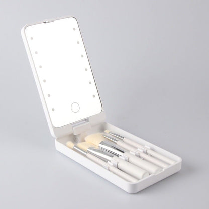 💖Travel Makeup Brush Set with LED light