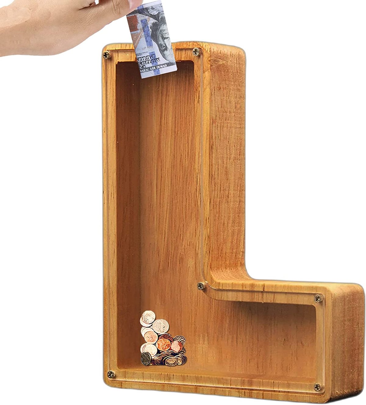 (🔥2024 BEST GIFT TO CHILDREN🔥) Wooden Letter Piggy Bank🎁