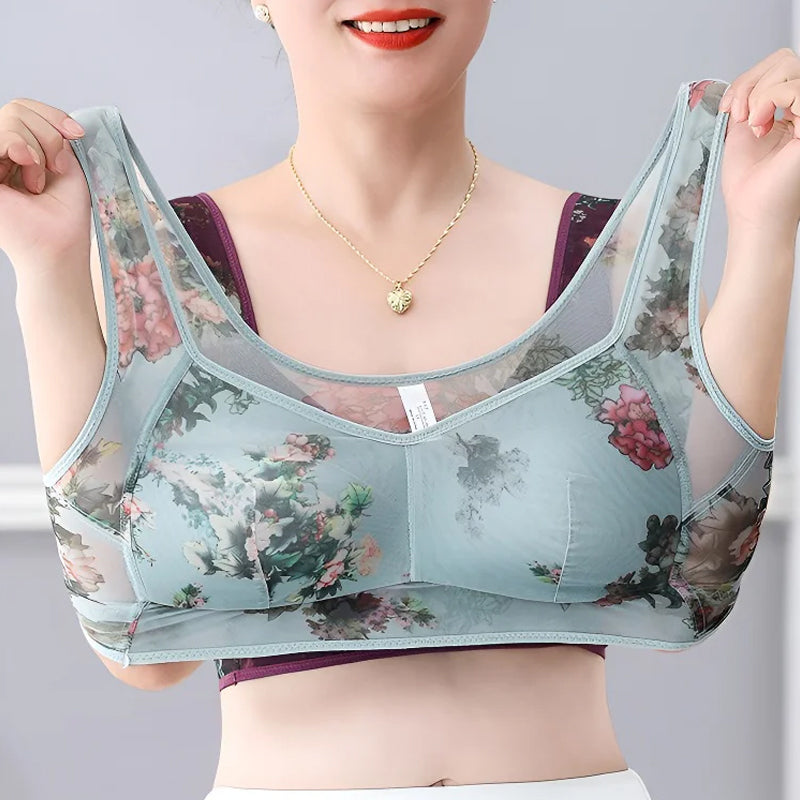 Pointed buttonless comfortable bra
