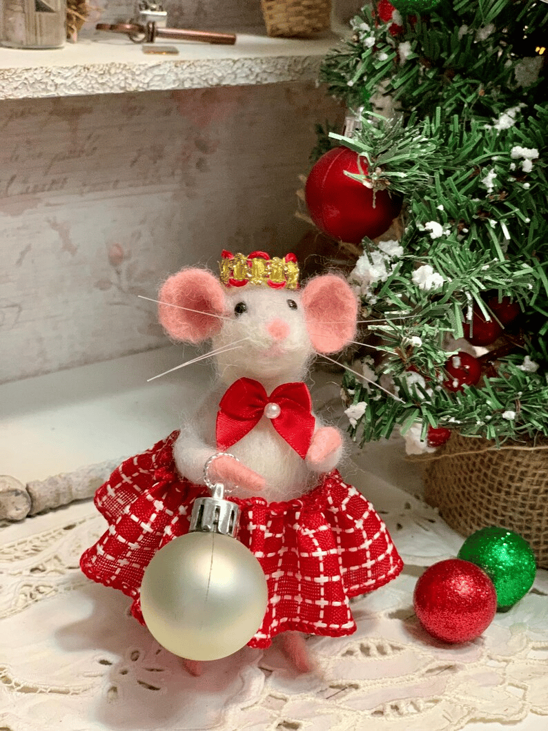 ⏰Limited Edition Hot Sale 50% Off - Handmade Christmas Needle felted Mouse