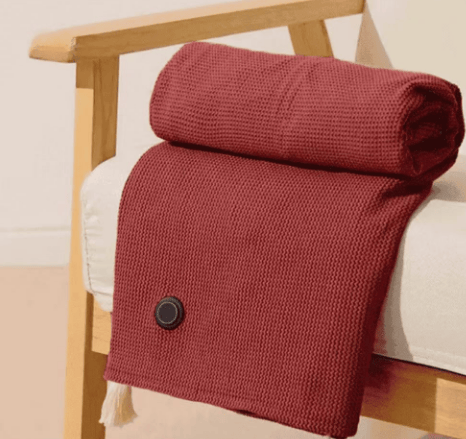 Winter heated shawl - silent and machine washable