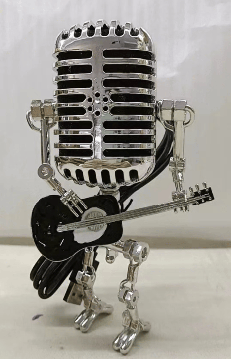 🔥🔥Vintage Metal Microphone Robot Desk Lamp