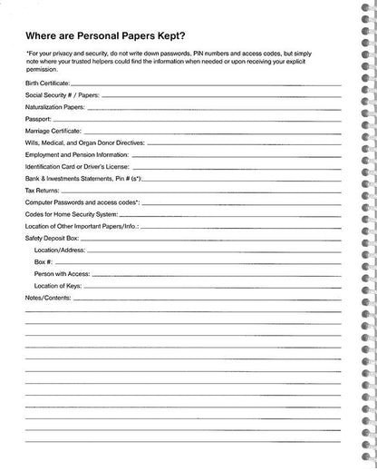 Putting Things In Order Organiser