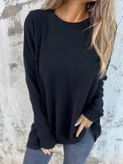Button Back Long Sleeve Shirt