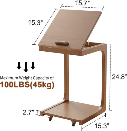 C Shaped End Table for Couch