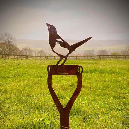 Fork Shovel Spade Animal Art Metal Garden Stake