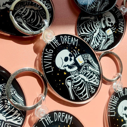 ☠️Funny Motivational Skeleton Keychain