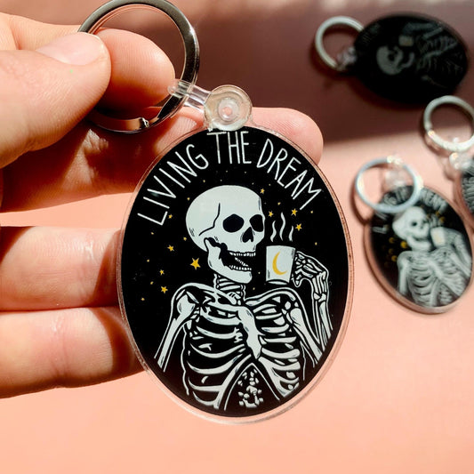 ☠️Funny Motivational Skeleton Keychain