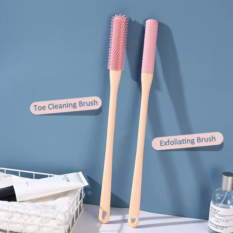 🔥(2PCS/ SET) Long Handled Silicone Toe Crevice Cleaning Brush & Exfoliating Brush