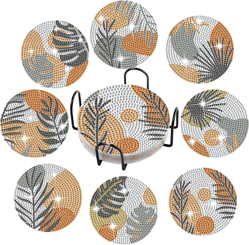 ☕DIY Special Shaped Diamond Painting Coaster👍