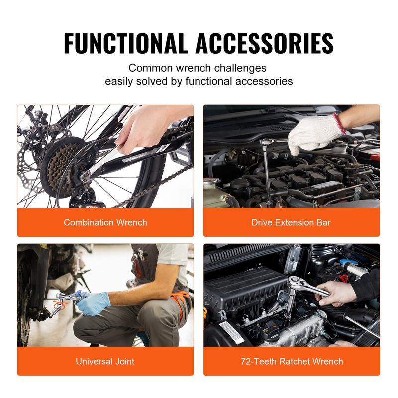 ProMax Mechanics Tool Set – 450-Piece SAE & Metric Kit with Storage Case