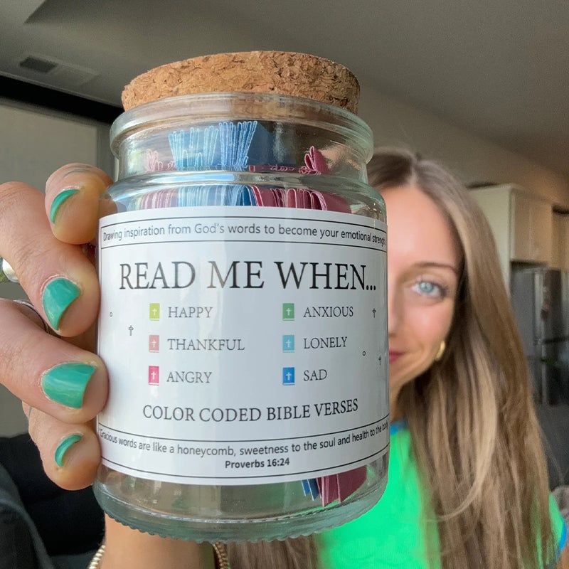 ✨Last Day 49% OFF⏰ -✝️Inspirational Bible Verses Jar 🎁 A Reminder of God's Words💖