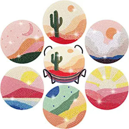 ☕DIY Special Shaped Diamond Painting Coaster👍