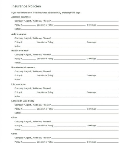 Putting Things In Order Organiser