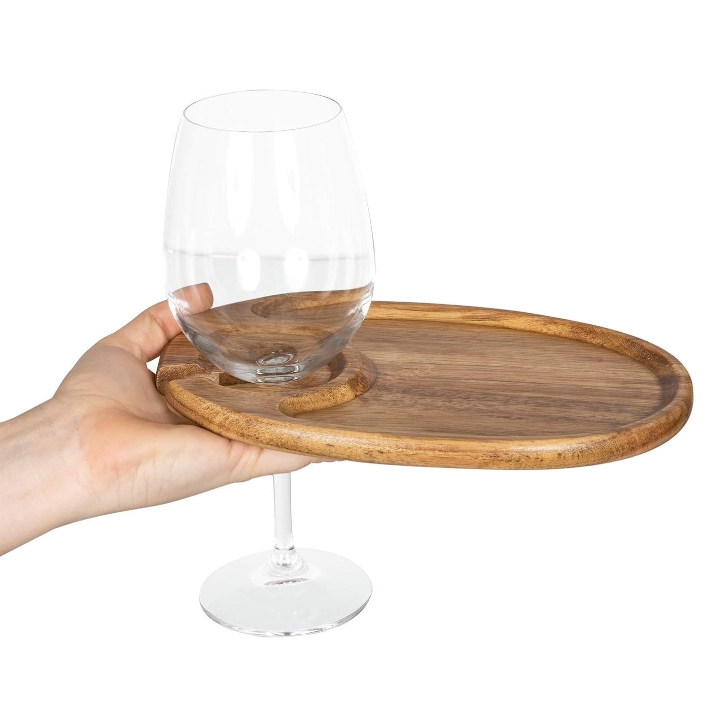Wine Appetizer Plates, Cocktail Plate with Glass Holder,