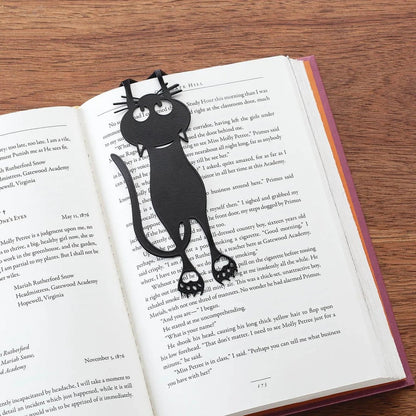 🔥🔥Cutout Black Kitten Bookmark