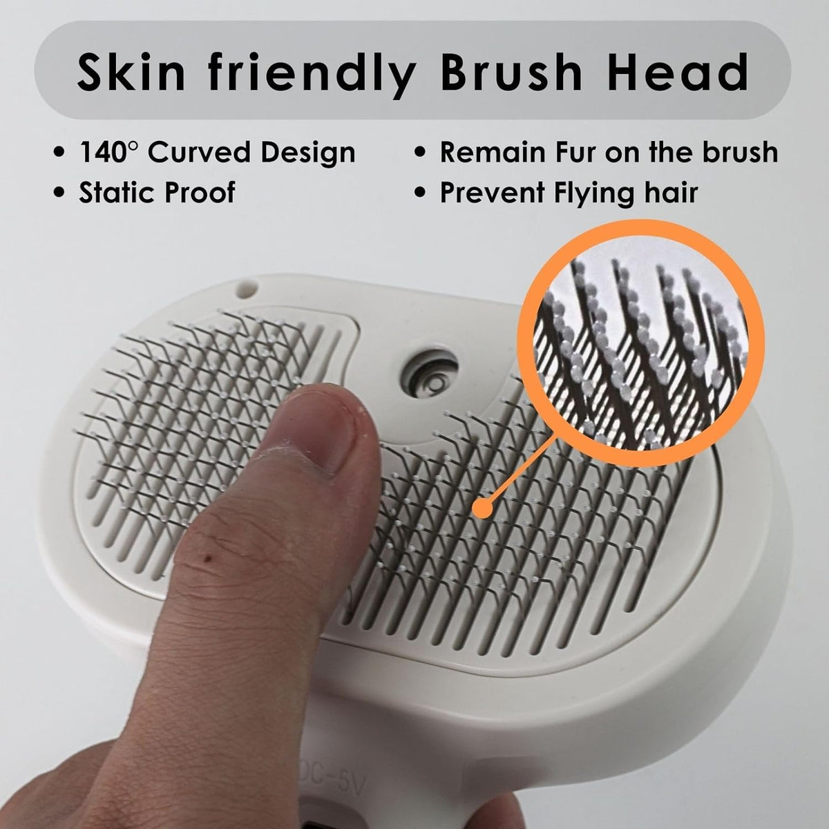 YoPoll Mist Massage Brush SheddyMist PuffGroom GroomFlow