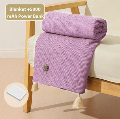 Winter heated shawl - silent and machine washable