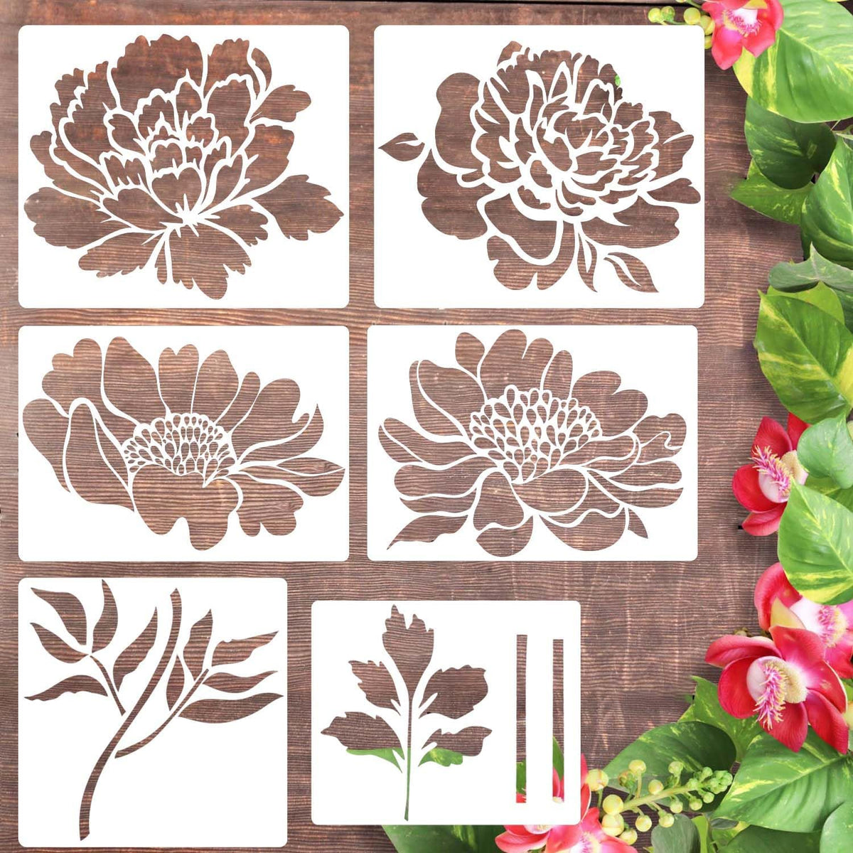 💐 Eptchn Garden Fence Large Flower Stencils🌻DIY Decoration BloomTrace