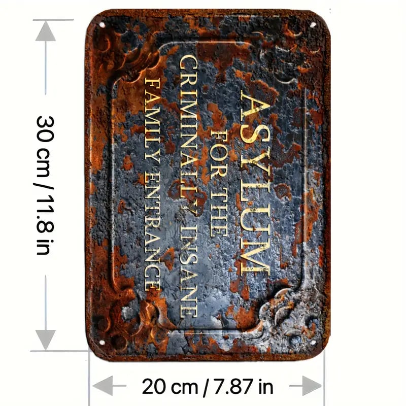 Sheltered Entrance, Fun Vintage Close iron Sign