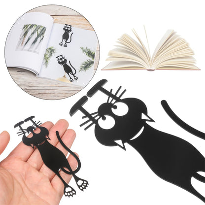 🔥🔥Cutout Black Kitten Bookmark