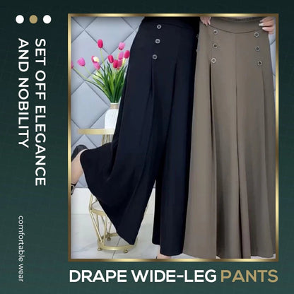 [ Cool and Slim ] Stylish Pleated Wide-leg Pants