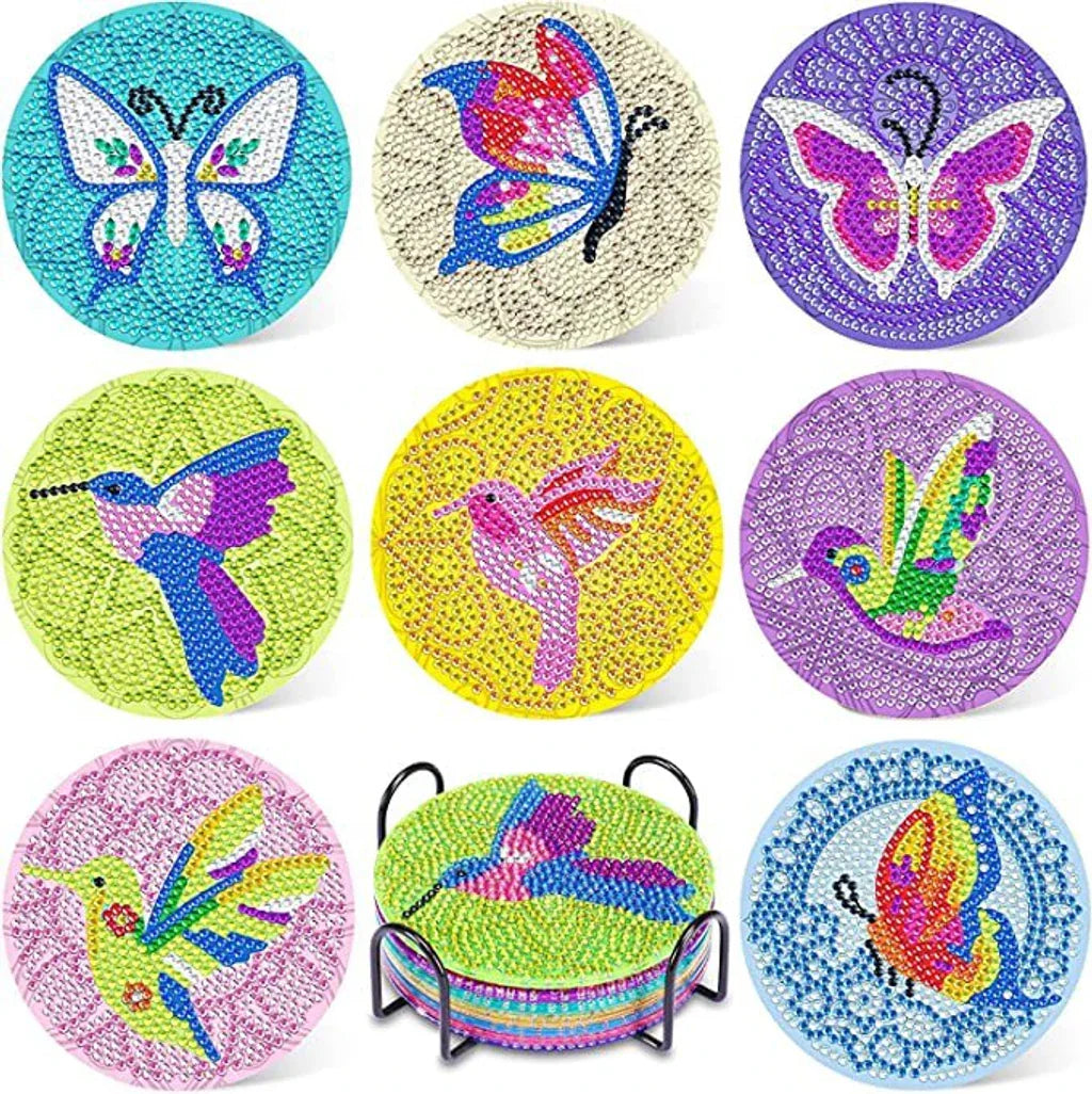 ☕DIY Special Shaped Diamond Painting Coaster👍