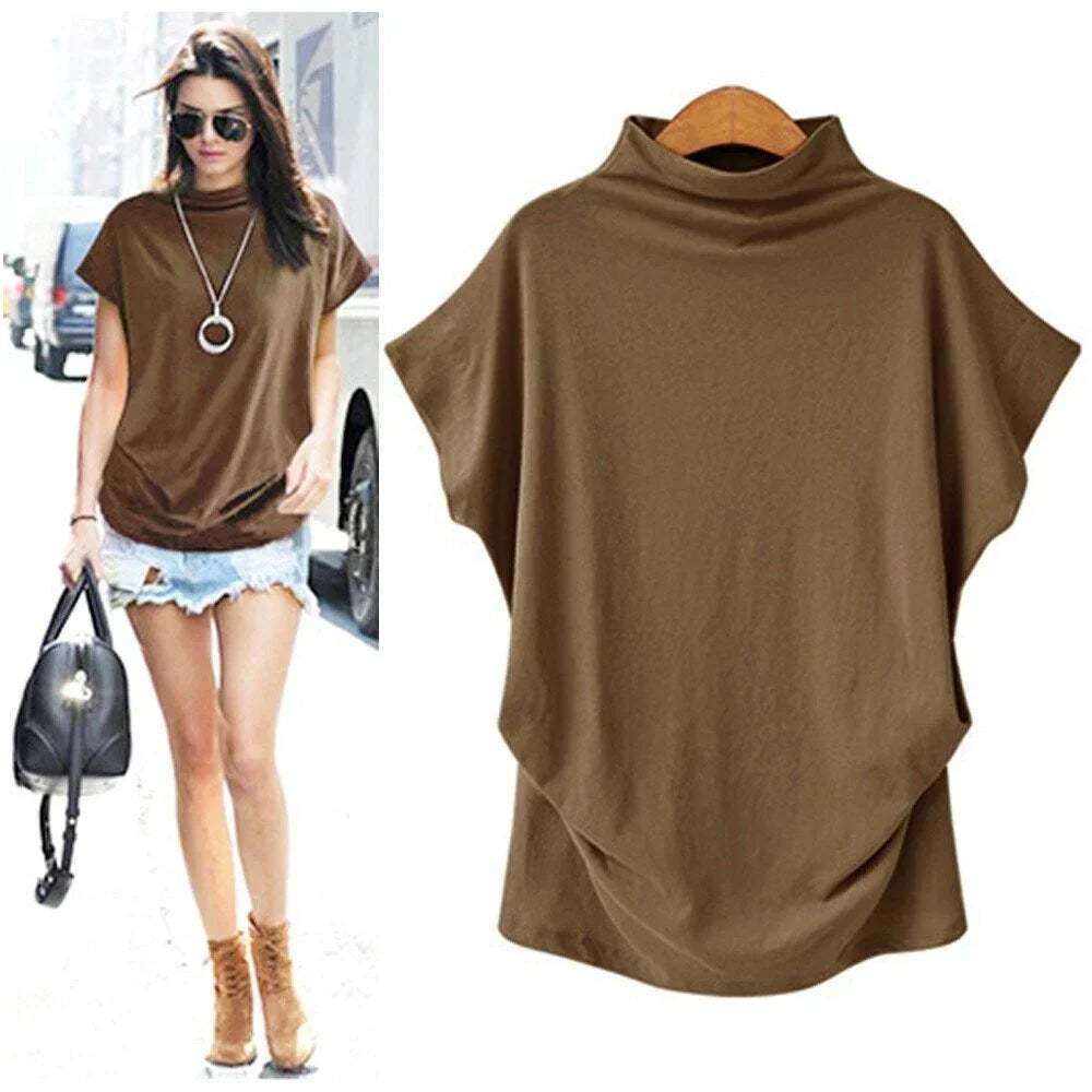 Women's Casual Loose Turtleneck Top